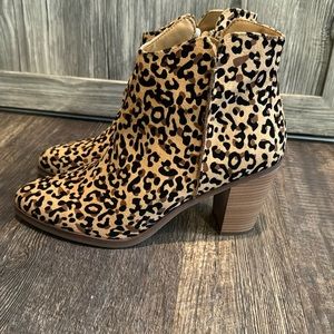 Maurice’s leopard ankle boots